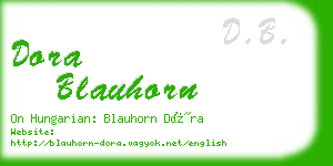 dora blauhorn business card